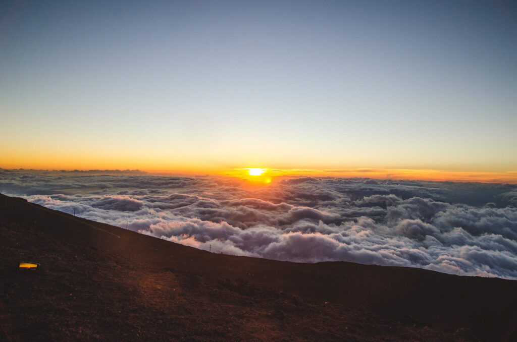 Sunset atop Haleakala's summit