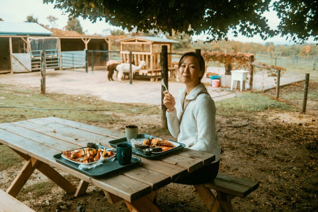 Our Unique Farm Stay at Haute Goat Farm - Alpaca Pen Sleepover Review Haute Goat offers a luxurious and unique farm stay experience for very reasonable mid-range prices. Let's take a look at what Haute Goat Alpaca Sleepover is like.